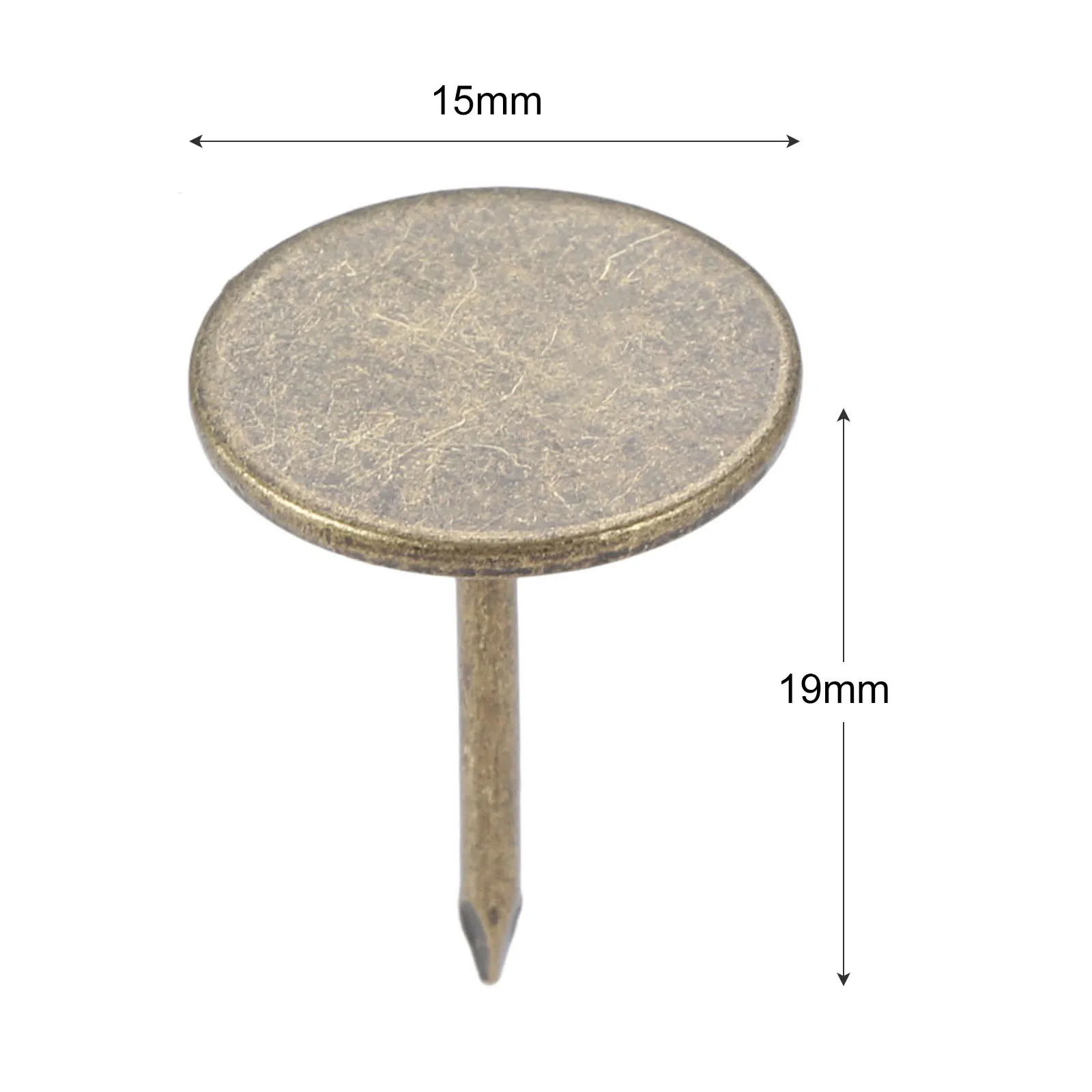 

Декоративные металлические штифты для мебели 15x19 мм