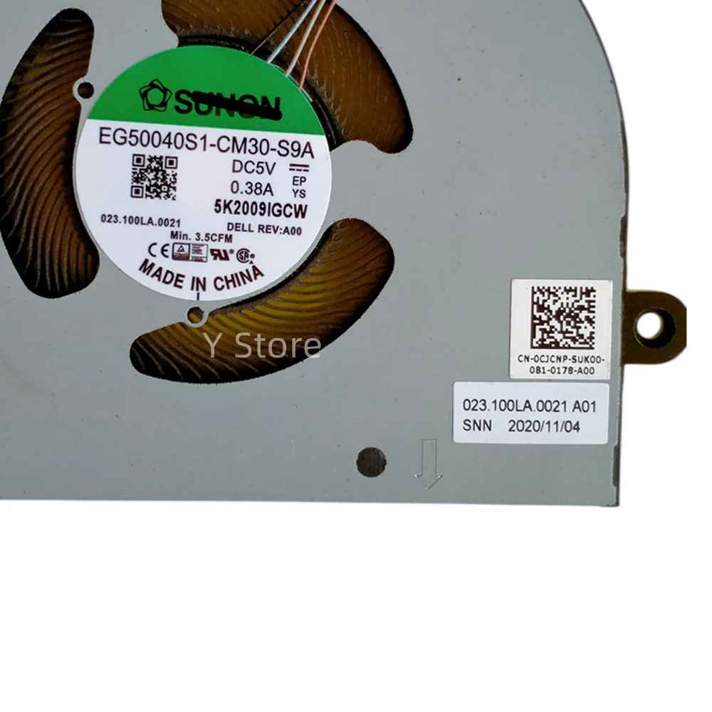 Новый оригинальный охлаждающий вентилятор для ноутбука DELL Latitude 13 5320 CJCNP CN-0CJCNP