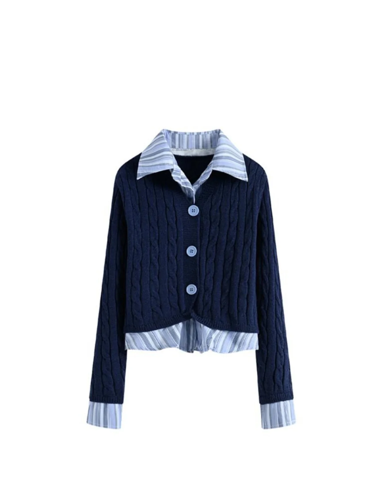 Plus Size Cara Club Plus size High Sense Set Women Autumn and Winter Fat Sister mm Long sleeve Knit Skirt Two-piece