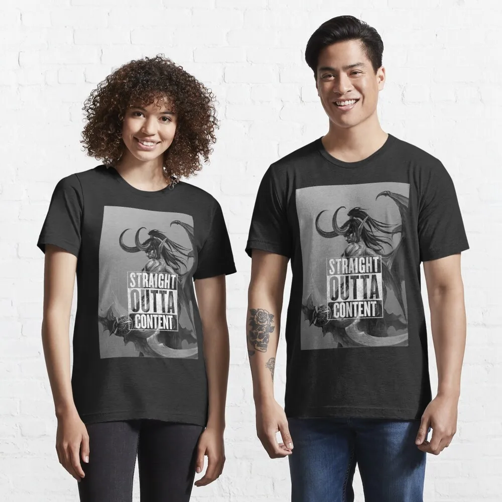 

Amazing Men T-shirt Unique Oversized World of Warcraft Straight Outta Content Essential T-shirt Women T-shirts Ladies T Shirt