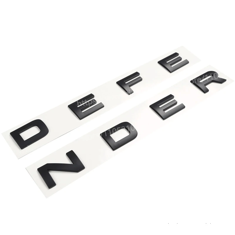 Фото Для Land Rover Defender 90 110 2020-2025 автомобильный капот двигателя буквенная этикетка DENFENDER капот двигателя автомобильная наклейка черная модификация №2