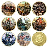 american civil war challenge coin gold plated badge handicraft metal decoration war coin collection gift