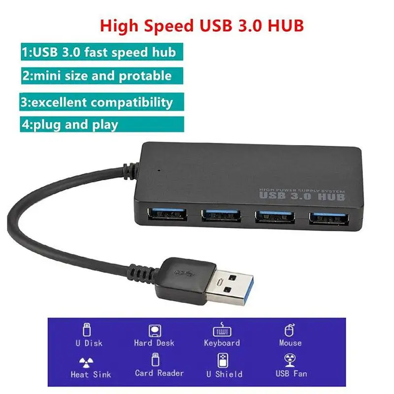 USB 3 0 4 порта типа C Hub высокоскоростной кабель для передачи данных адаптер