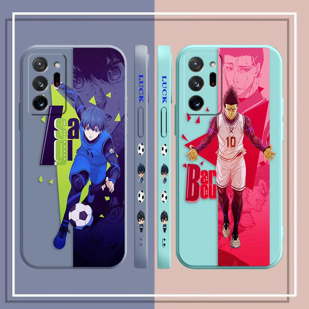 Case For Samsung Galaxy A90 A80 A70 A60 A50 A40 A30 A20S A20 Note 20 10 M33 Pro Plus Lite Ultra 4G 5G Case  Fookball B-BLUE LOCK