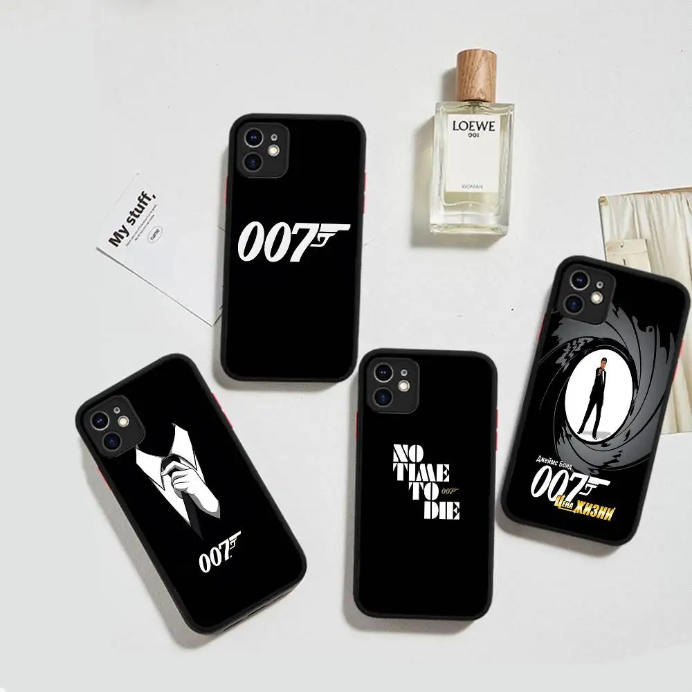 Классический чехол для телефона с изображением Джеймса Бонда 007 для iPhone 16 15 14 13 12 11 Pro Max X XS MAX Plus, полупрозрачный черный (art.: 3920db9fbc368) - 3920db9fbc368