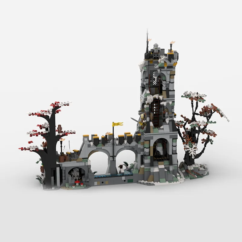 Фото 2119 деталей MOC Замок, Сторожевая башня, Топор, Рыцарское потерянное королевство, Модель из строительных блоков, Рождественский подарок, Игрушки, Архитектура, Сборка, DIY 3D №2