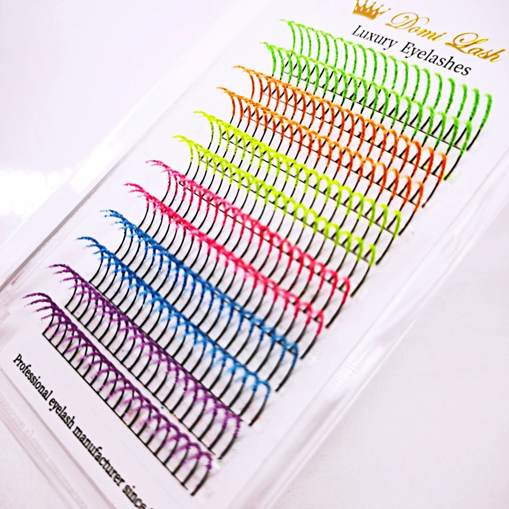 

Fluorescence Glitter Eyelash Extensions Mix Color Shiny Classic Individual Party Lashes Fashion Silver False Eyelashes Wholesale