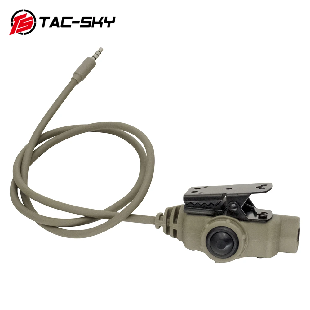 TS TAC-SKY Tactical Headset PTT Plug 3.5mm Adapter Tactical Push to Talk Phone PTT U94 V2 PTT Compatible with PELTOR COMTAC
