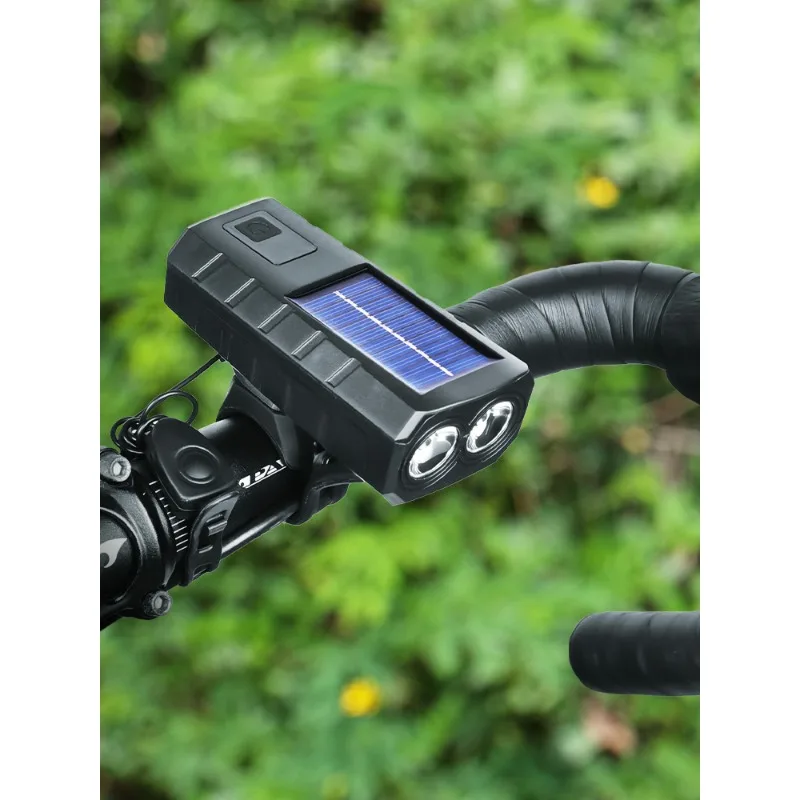 Солнечный велосипедный фонарь USB перезаряжаемый дисплей MTB горный дорожный