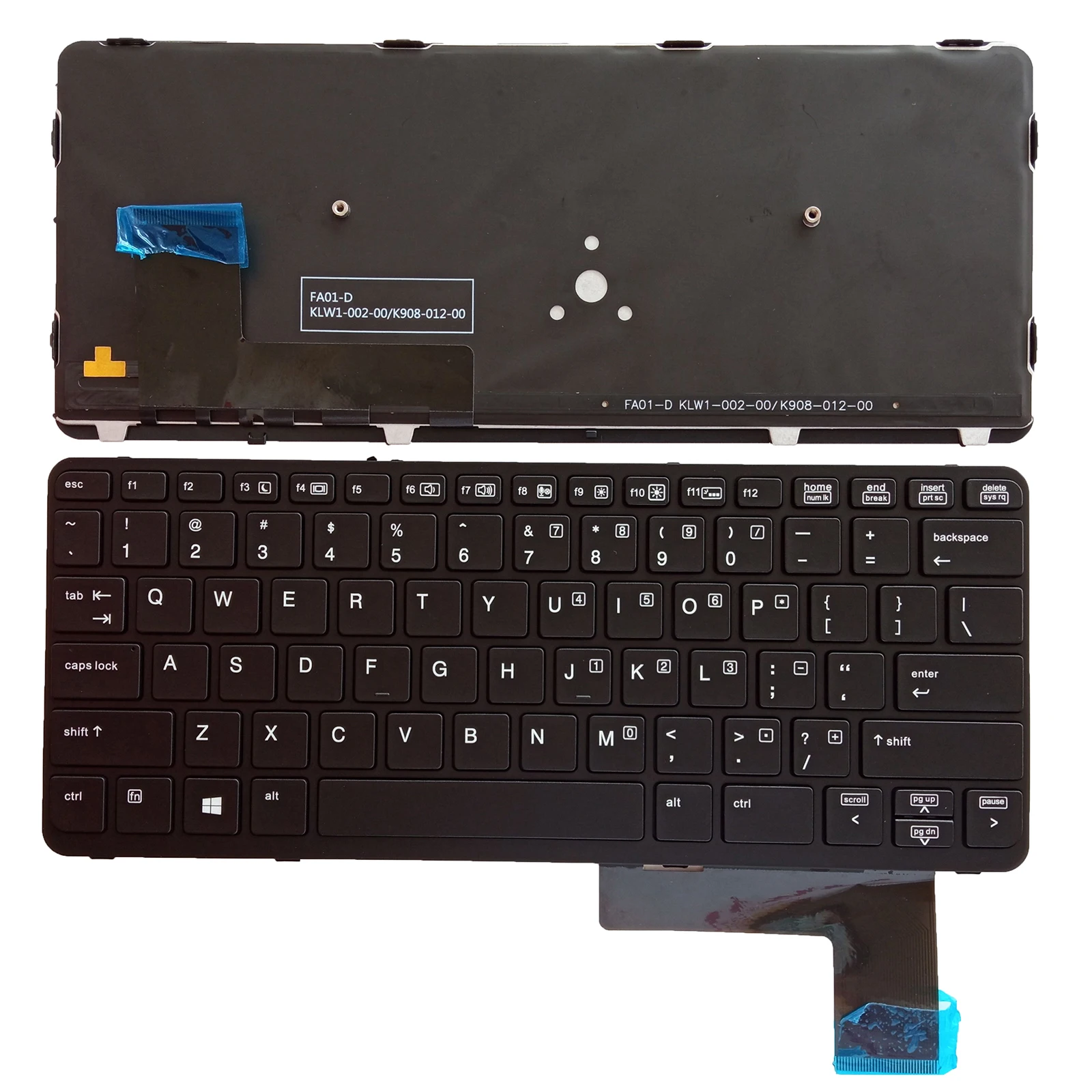 US Keyboard wiht Backlit for HP Elitebook 820 G1 820 G2 no Point
