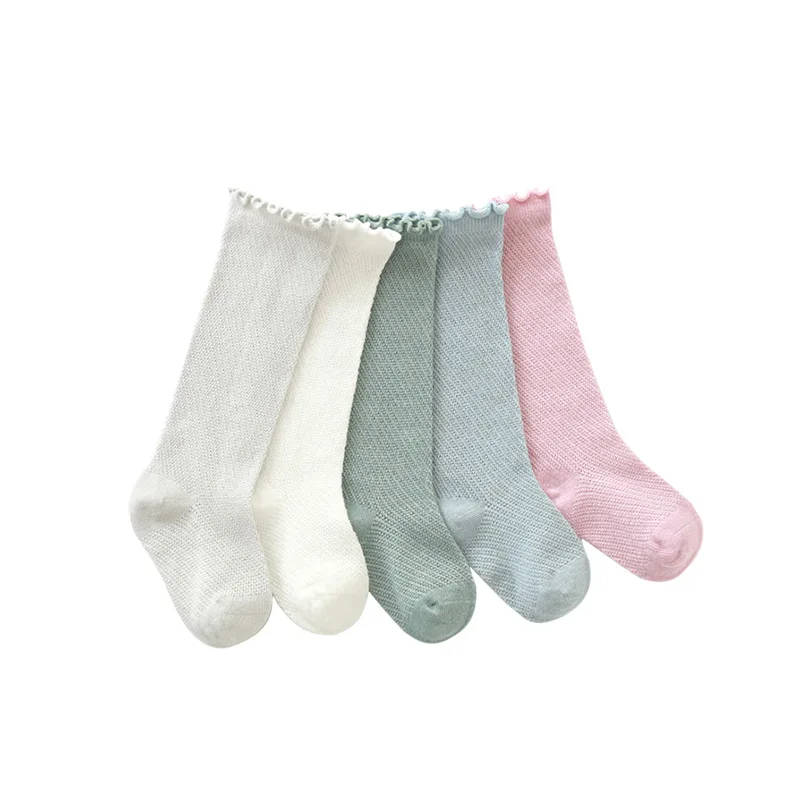 

Новинка 2022, летние детские свободные однотонные носки для новорожденных