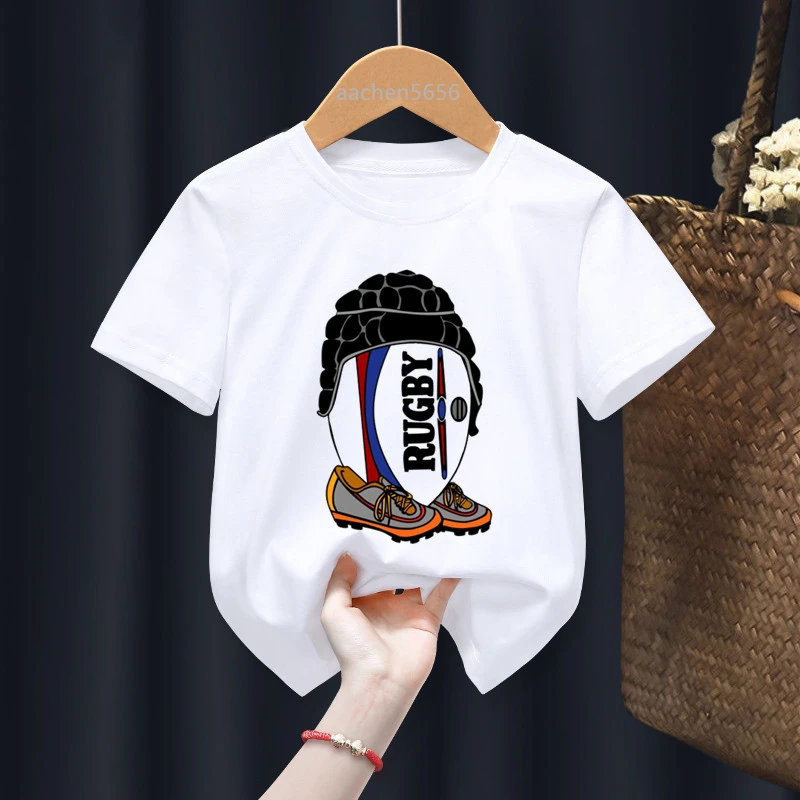 Funny Kids Tshirts Rugby Funny Boys Girls T-shirts Kid Children Anime Gift Present Little Baby Harajuku Shirt Clothes,Drop Ship