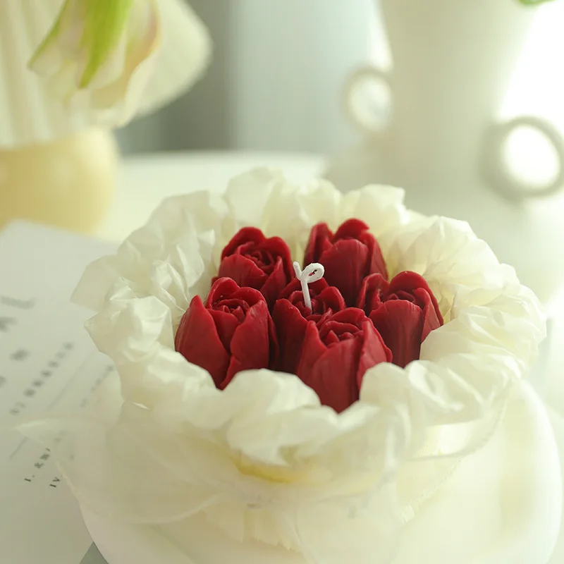 

Ароматизированная Свеча в форме розы, парафиновый воск, ароматическая свеча, свадебный подарок, украшение для дома