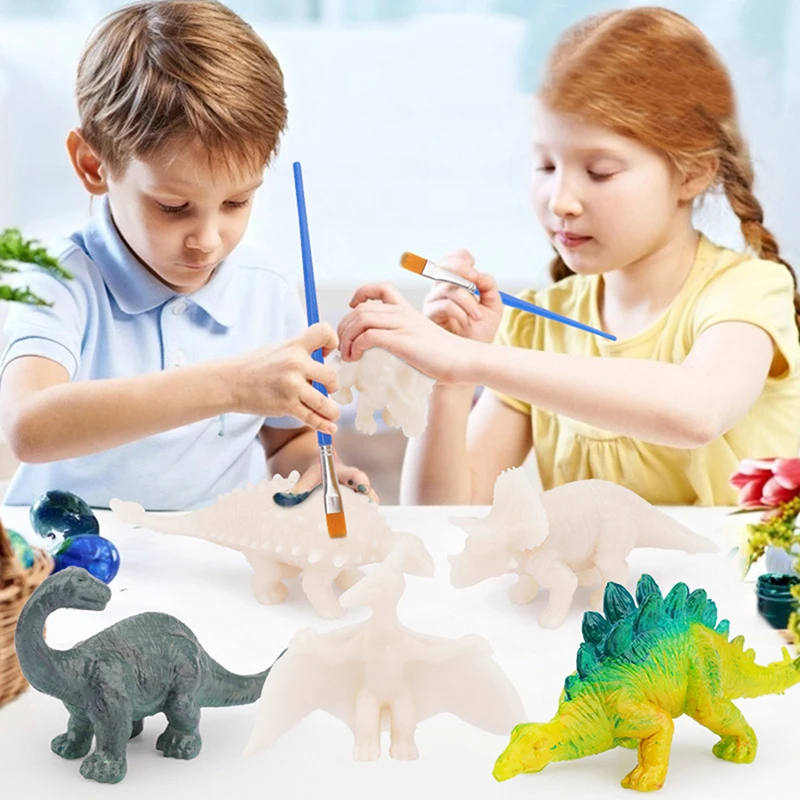 

Игрушки динозавры Набор для рисования динозавры ремесла для детей наборы для рисования 6 динозавров