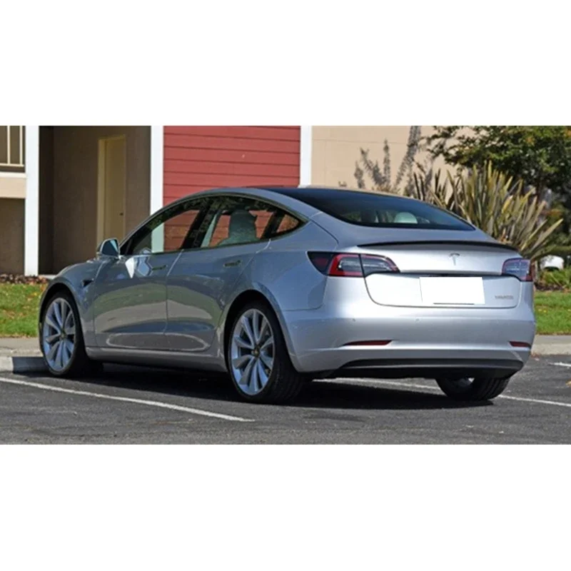 Фото Задний спойлер из углеродного волокна для Tesla Model 3 2017-2020, установка с использованием клея 3M №3