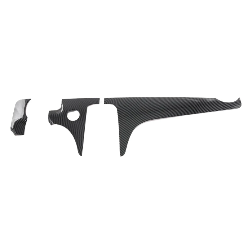 

For Mercedes-Benz C-Class W206 C260 C200 2022 LHD 3PCS Car Dashboard Console Panel Trim Cover Carbon Fiber ABS