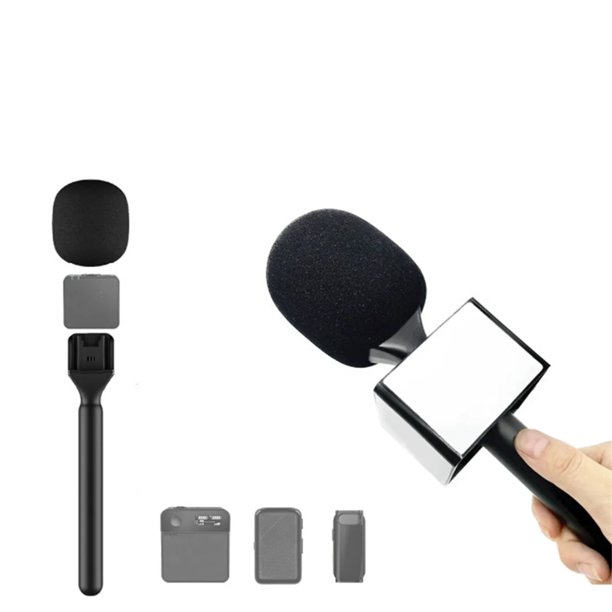 Фото Ручной адаптер для микрофона для интервью Rode Wireless Go/GoII/DJI Mic/Relacart/беспроводной передатчик, портативный адаптер №3