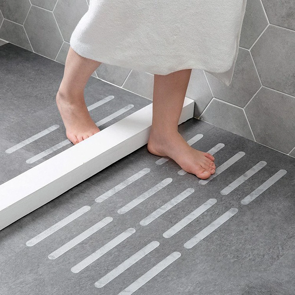 

5Pcs Transparent Bathroom Anti-slip Stickers Strips EVA Bathroom Bathtub Non-slip Shower Bath Safety Tape Bathroom Accessories