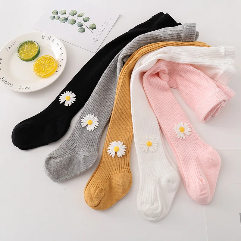 

Cute Daisy Girls Winter Warm Tights 0-8 Year Newborn Baby Girls Cotton Pantyhose Spring Autumn Children's Dance Leotard Legging