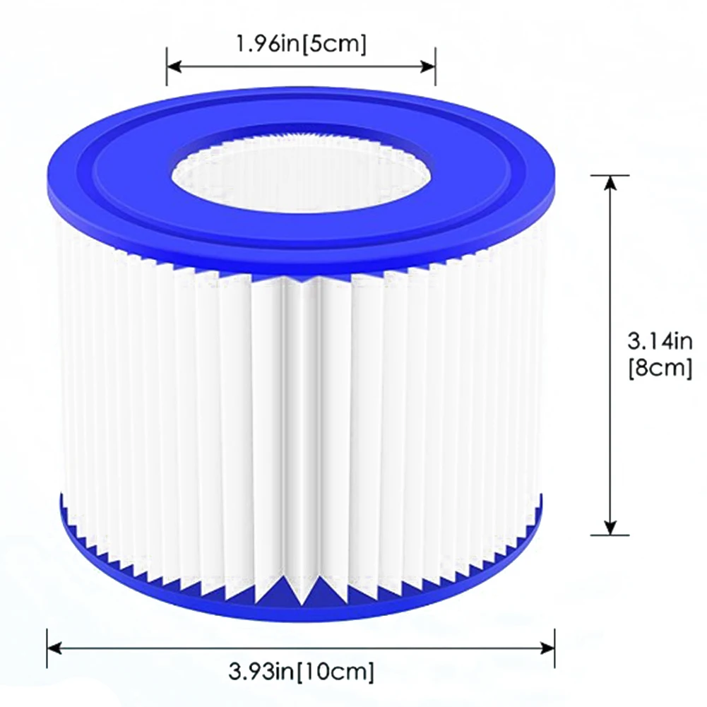 

Brand New Pool Filter Cartridge Filters 10*8*5cm 6Pcs Accessories For Hot Tub Spas Swimming Pool Water Cleaning