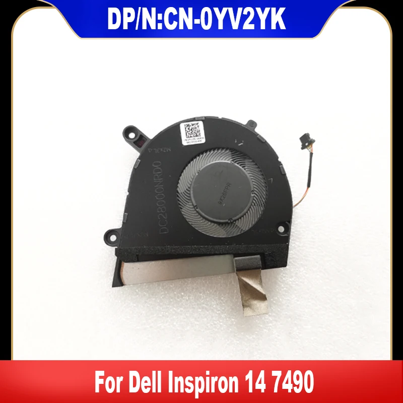 Новый оригинальный 0YV2YK 09JN72 для DELL Inspiron 14 7490 охлаждающий вентилятор радиатор CN-09JN72