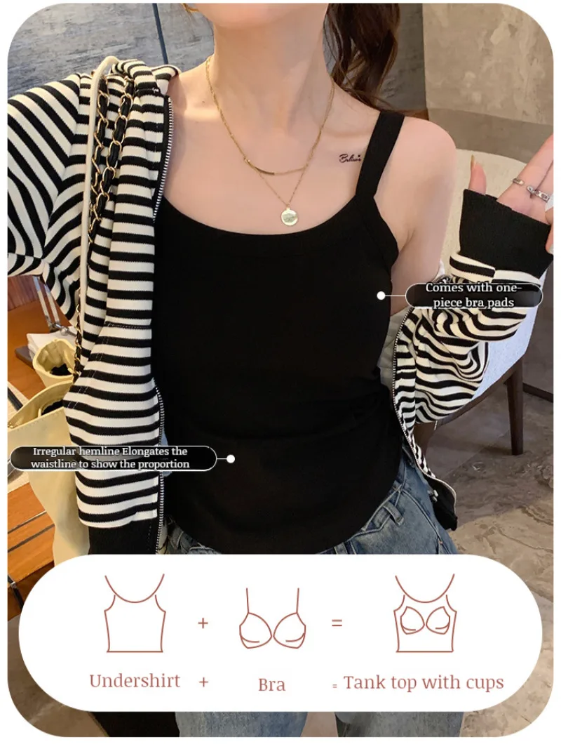 Женская летняя верхняя одежда цельный топ нижнее белье без бюстгальтера