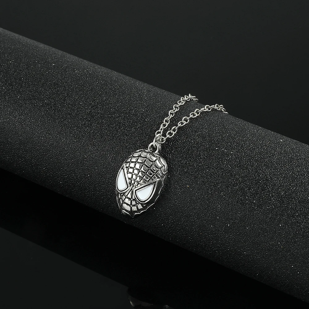 Ожерелье с супергероем Disney Marvel маска Человека-паука кулон ожерелье для любителей