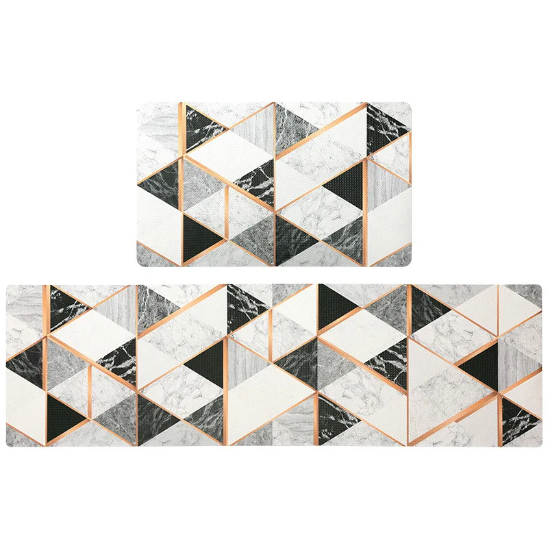 

Eovna Luxury PVC Kitchen Mat Long Strip Entrance Doormat Bedroom Floor Mat Hallway Area Carpet Anti-Slip Rugs