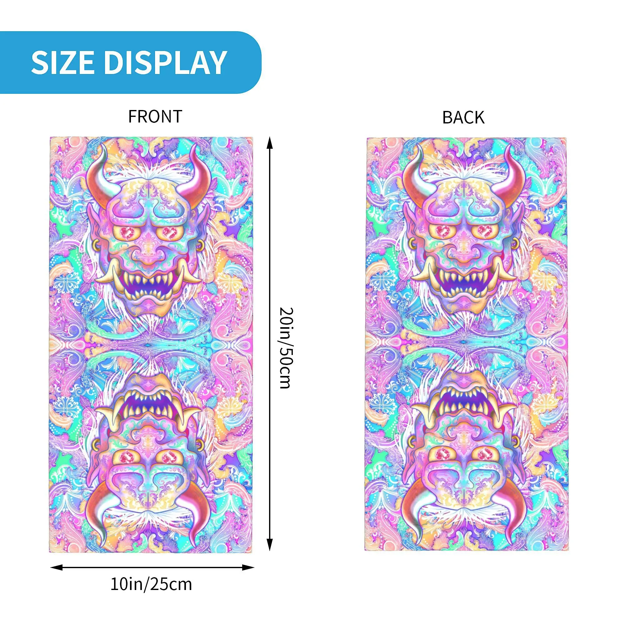 Бандана на заказ Harajuku Oni гетры с защитой от ультрафиолета шарф для лица женская и