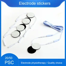 Almohadillas de Gel adhesivas para electrodos, 50 piezas, 2,5mm, masajeador de terapia corporal, estimulador de pulso terapéutico, pegatina eléctrica