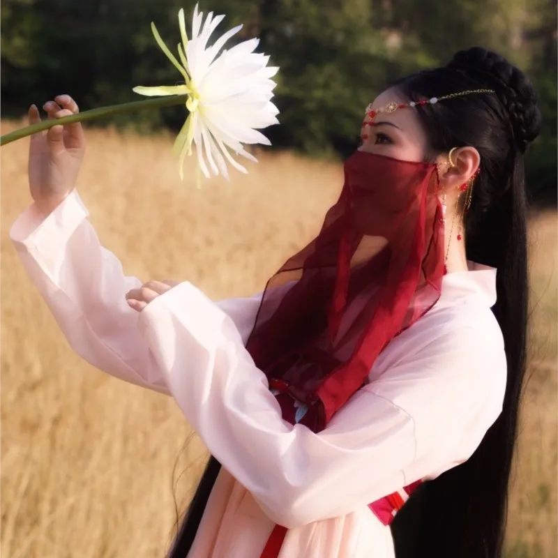 Аксессуары для защиты от солнца шелковая Фата покрытие лица в старинном стиле