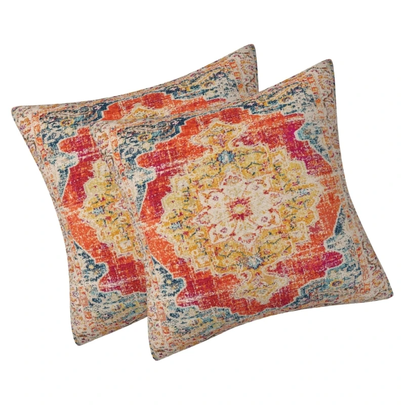 Набор из 2 наволочек с богемным узором 18x18 дюймов мягкая наволочка для