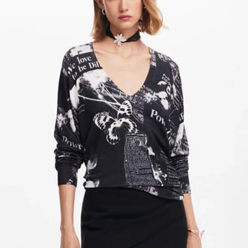 Внешняя торговля Испания оригинальная женская новая мода Single D с v-образным