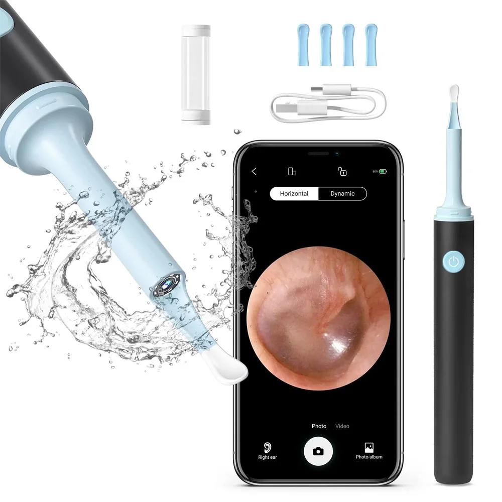 

Wireless Visual Silicone Ear Spoon Safe Endoscope Earpick 5MP Camera Ear Wax Remover Luminous Otoscope 3.5mm Ear Cleaning Tools