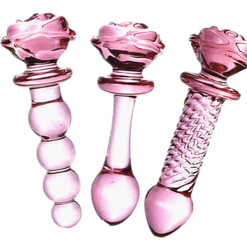 

Хрустальный розовый пенис, стеклянный фаллоимитатор, Анальная пробка для мужчин и женщин, бусины для точки G, мастурбация, эротический эспандер, секс-игрушки для взрослых, товары для простаты