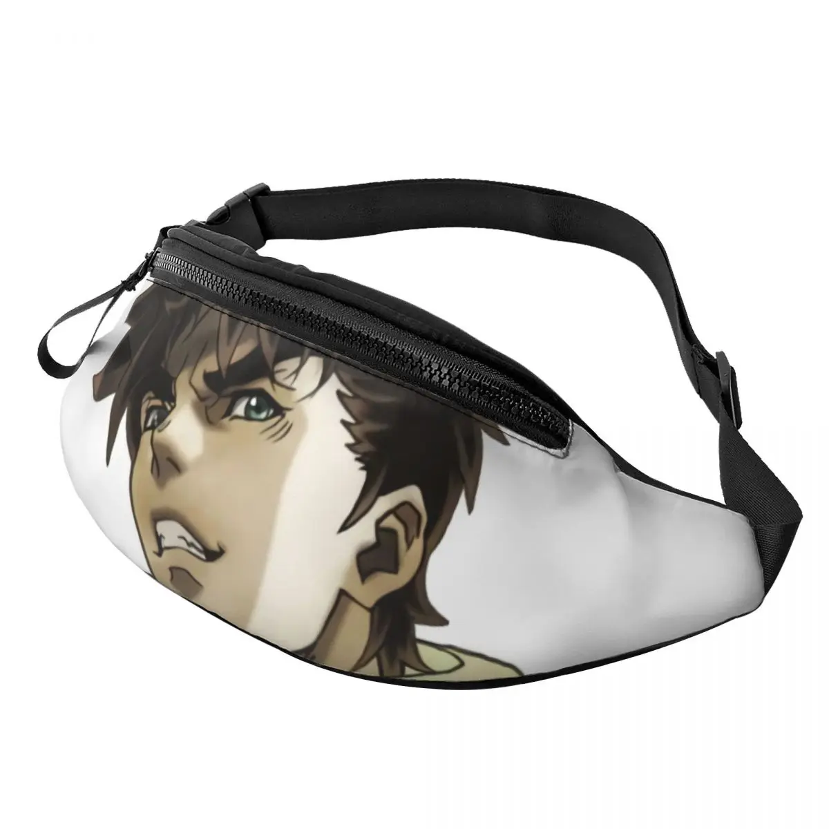 

Joseph Joestar Fist Waist Bag Jojo Bizarre Adventure Funny Polyester Waist Pack Jogging Men Bag