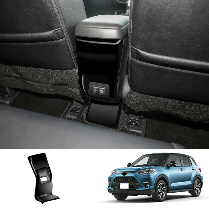 

Для Toyota Raize A200 2021 2022 ABS автомобильное заднее сиденье, розетка кондиционера, вентиляционное отверстие переменного тока, USB, противоударная панель, рамка, автоаксессуары