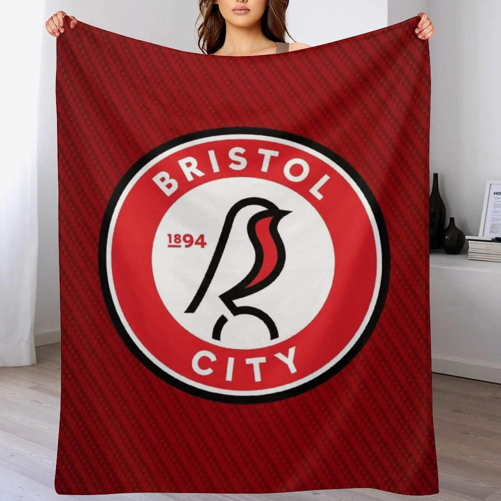 Домашнее одеяло Bristol FC плюшевое пляжное персонализированное подарочное в стиле