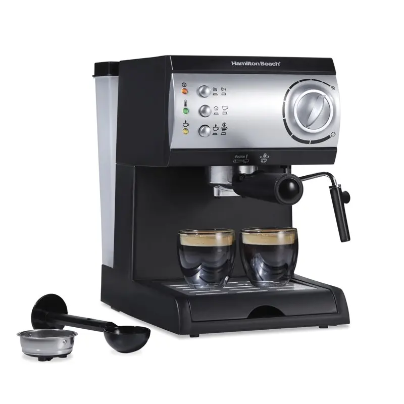 

Espresso Maker, Black, 15 Bar Pump, New, 40715