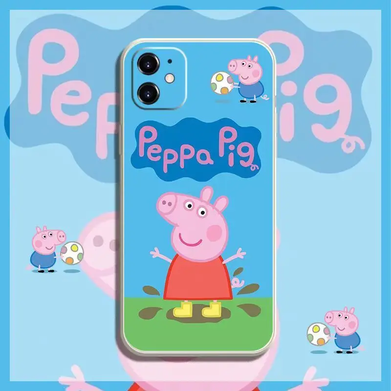 Чехол для iPhone Свинка Пеппа подходит 15 14 13 12 11 pro Plus Max Girls милый матовый защитный