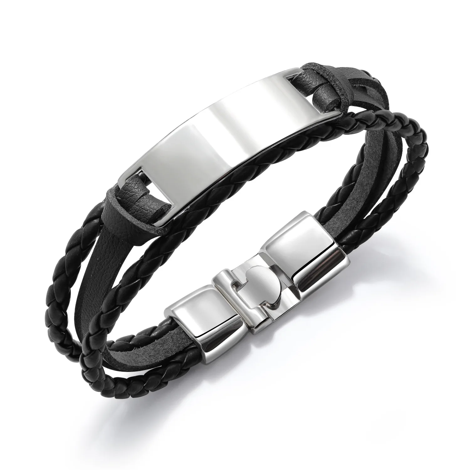 

Fashion Men's Bracelet Simple Versatile Multi-layer Woven Men's Leather Bracelet