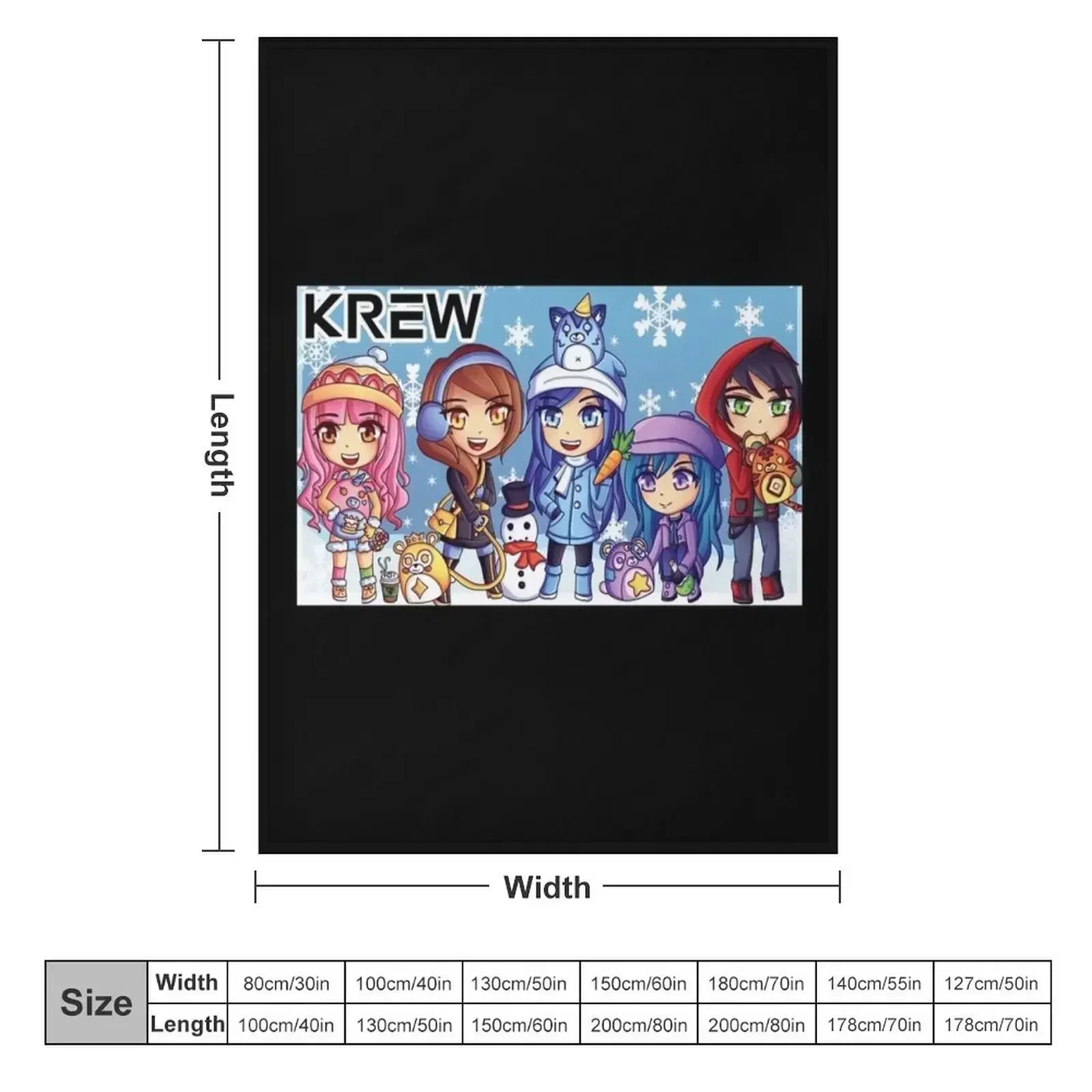 Фото Плед the krew, Funneh Plushy на самокате, стильный плед-накидка для дивана, для дома и гостиной №2