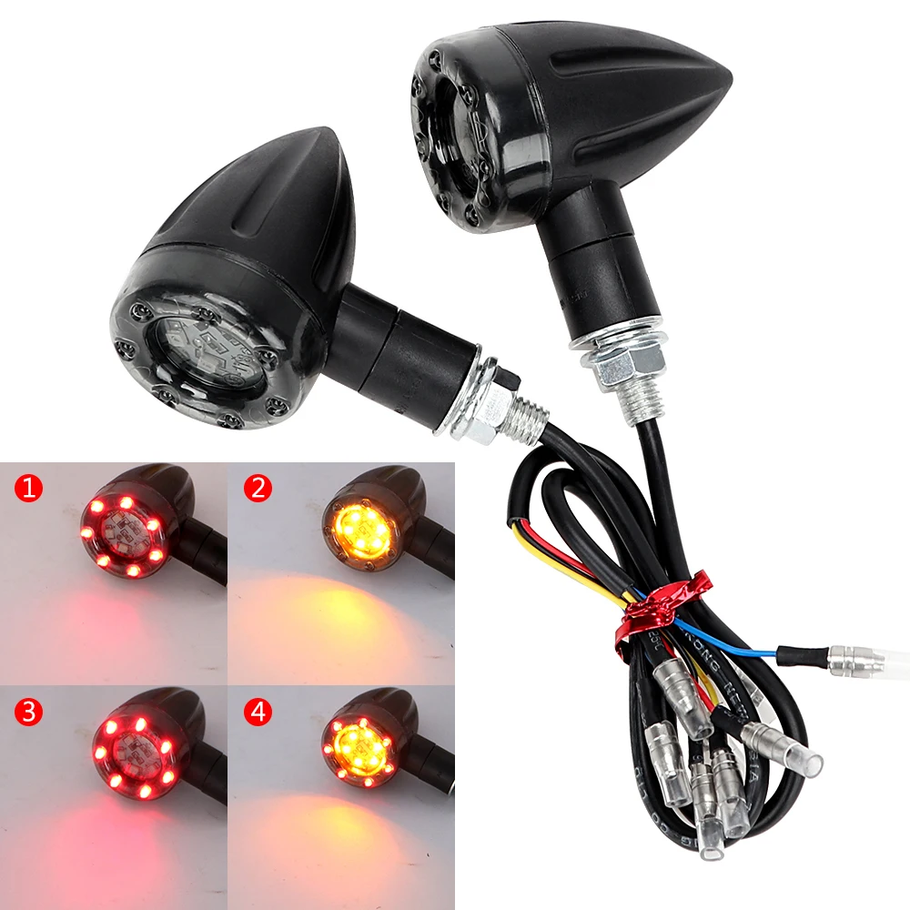 

Indicator Lamp for Harley Motorcycle Lighting Mini Bullet LED Turn Signal Lights Brake Stop Light 1 pair Motorcycle Flasher