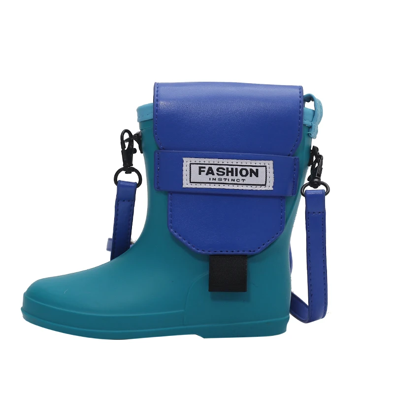 Personalized Niche Design Bag Fashion Children's Rain Boots Mobile Phone Bag Jelly Shoes Messenger Bag for Women