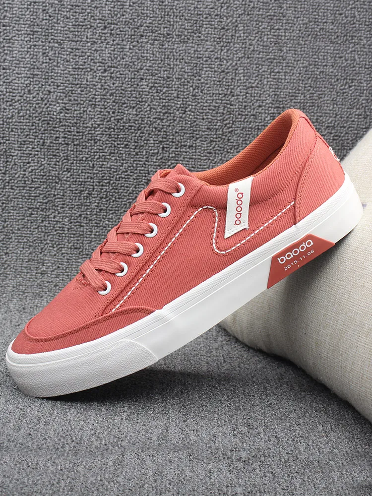 2024 весенняя новая мужская обувь парусиновая с низким берцем на шнуровке из