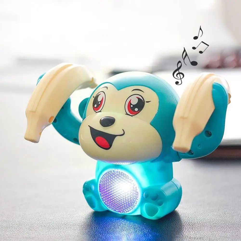 

1pc Baby Voice Control Rolling Little Monkey Toy Walk Sing Brain Game Interactive Crawling Electric Toys For Kids Drop Ship P7H7