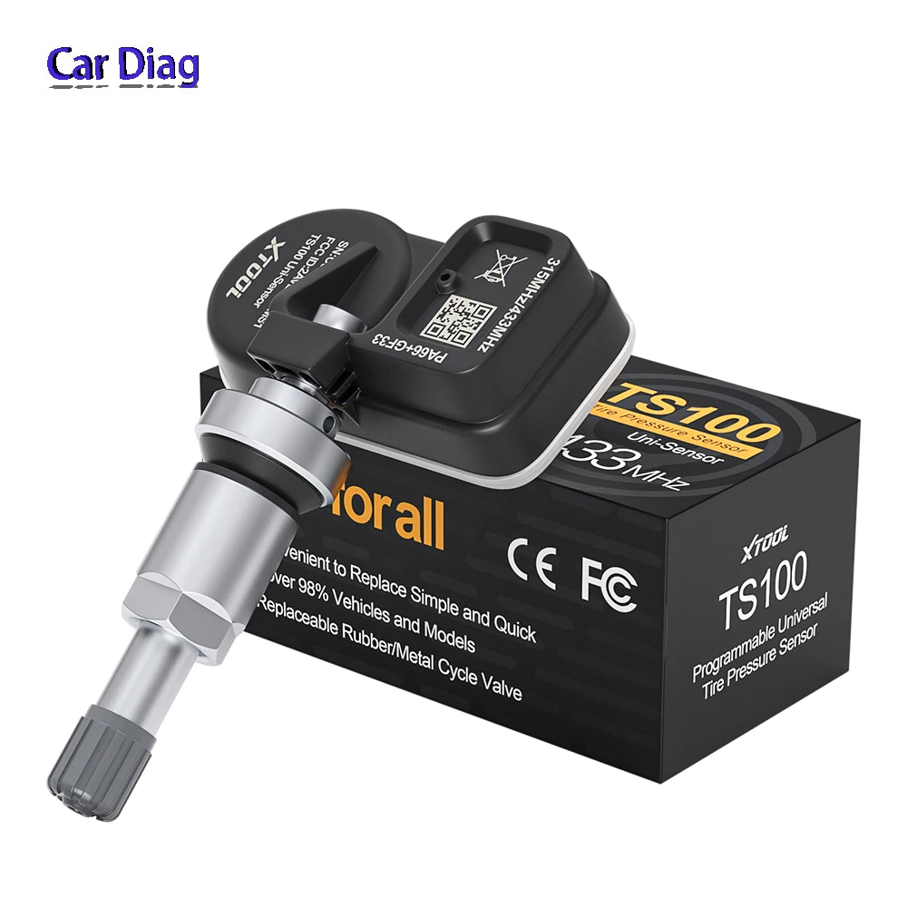 

XTOOL TS100 Tire Pressure Sensor 433&315MHz Programmable TPMS Sensor Work With TP150 And TP200 Universal Tyre Repair Tools