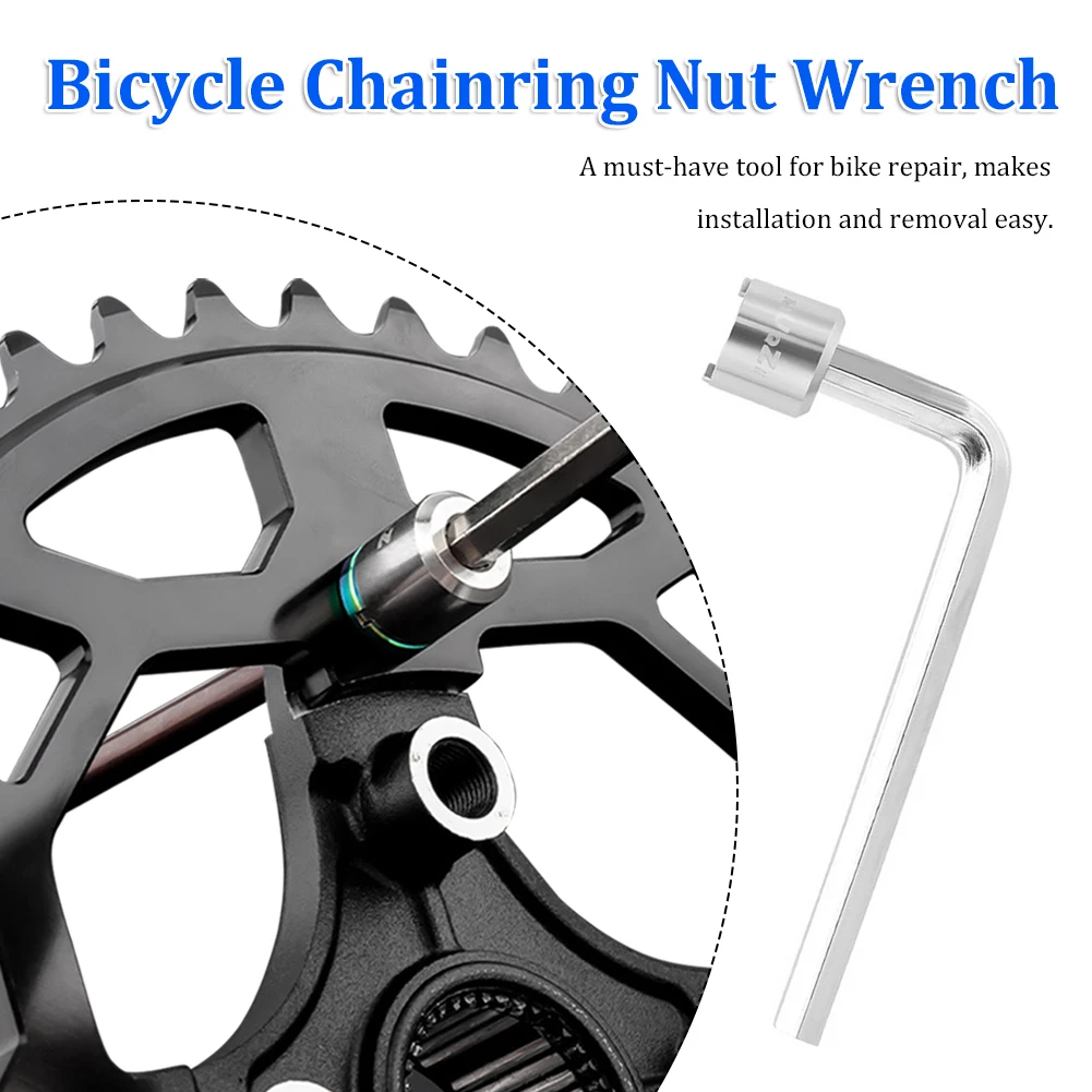 

Hot Selling Bike Chainring Nut Wrench MTB Road Folding Bike Chainring Screw Bolts Install Removal Install Tools