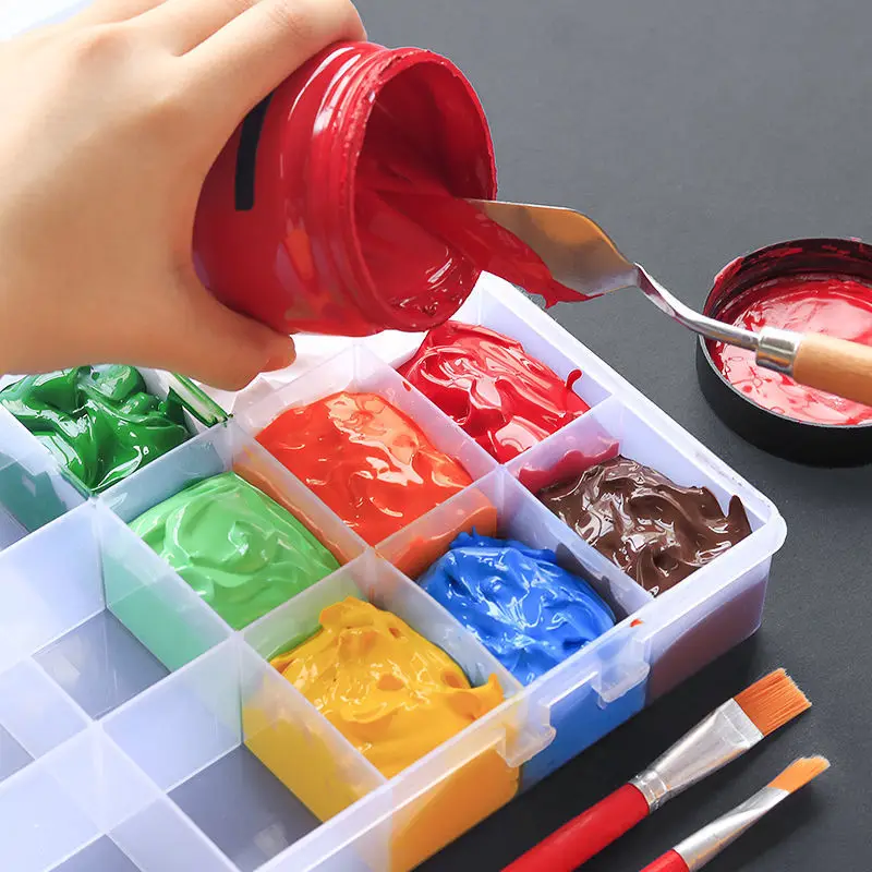 

Pigment Box, Pigment Storage Box, Color Palette, Water Powder Packaging Box, Empty Box, Oil Painting Acrylic Box, Transparent 36