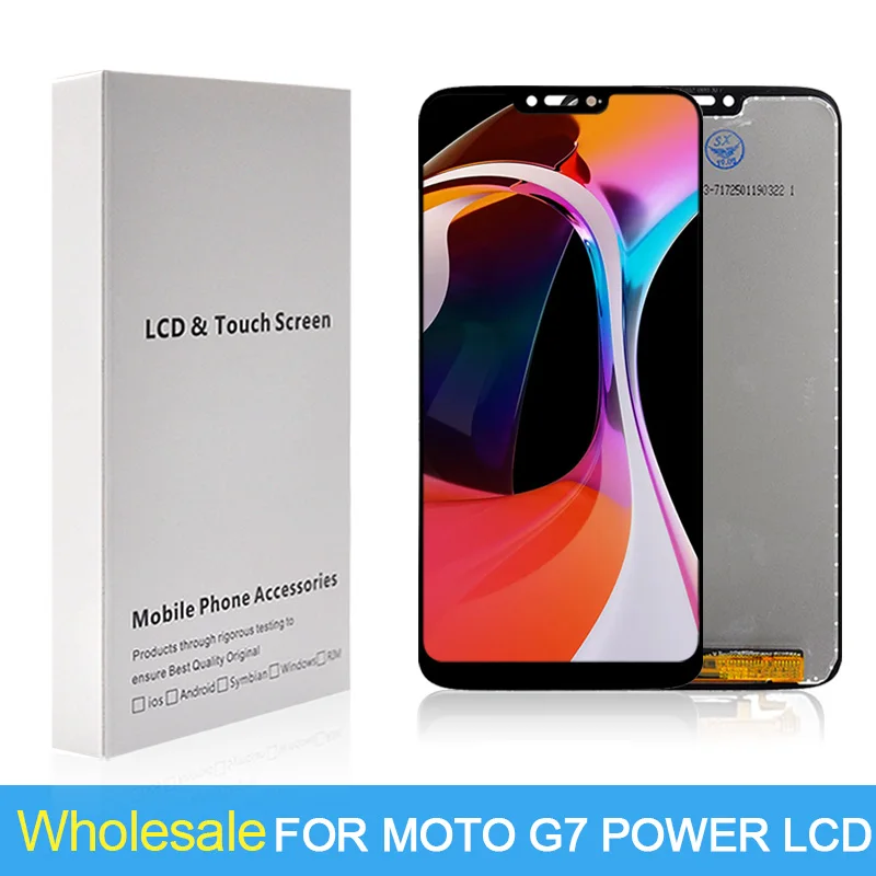 Сенсорный ЖК-экран для Motorola G7, 6,2 дюйма, с рамкой, 1 шт.